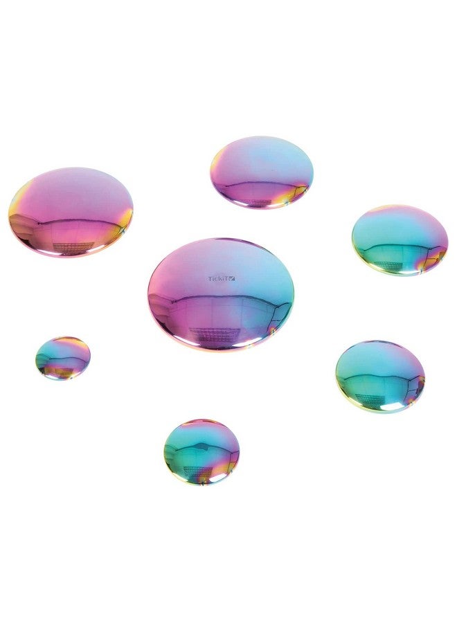 TickiT أزرار عاكسة حسية من تيكي - انفجار الألوان - مجموعة من 7 - للأعمار من 0 شهور فما فوق - أقراص مرآة، قزحية للأطفال والرضع - لعبة حسية للتكديس - Image 1