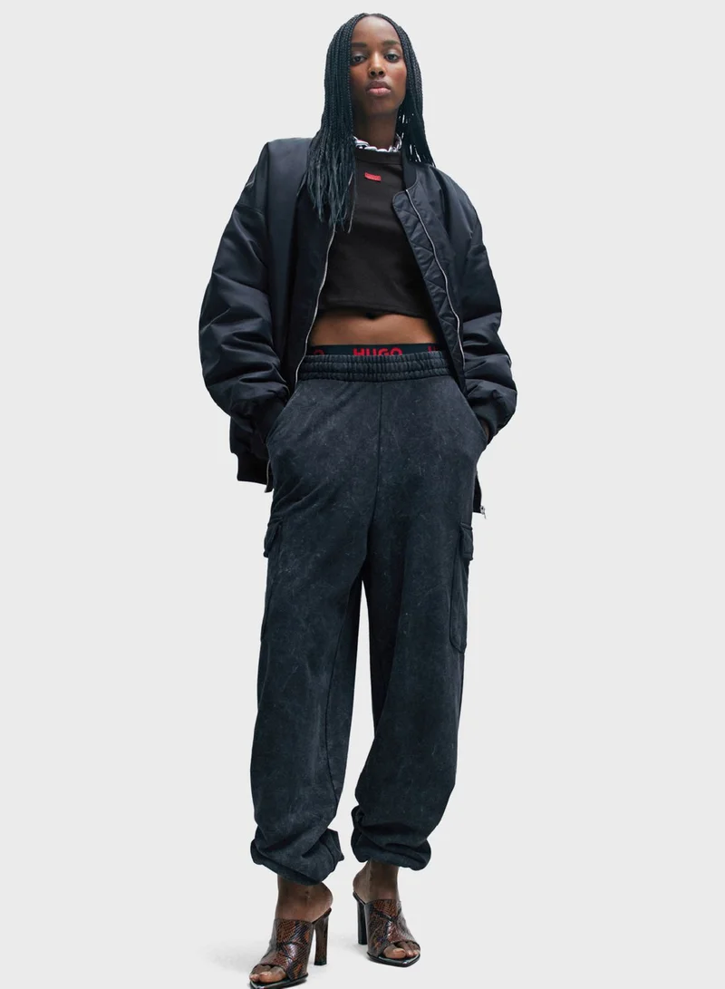 HUGO Crew Neck Crop Top