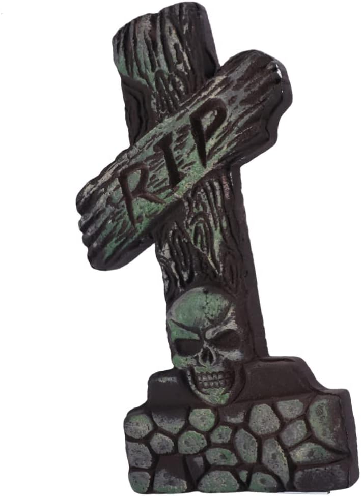 klarako House Bars Tombstone Haunted Ornaments Foam Style Backyard Decor Garden Terrifying Sign Decorations Gravestone Graveyard Rip for Lawn Figurine Tombstones Halloween - Image 1