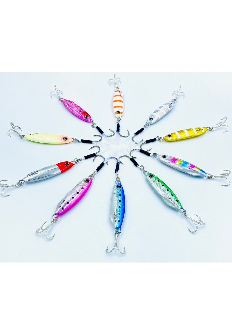 oakura Kaiju Red Head Jig - 30G Weights, Extra Sharp Bkk Hook, 10 Mesmerizing Colors - Lightweight Gear For Epic Fishing Adventures - Image 2