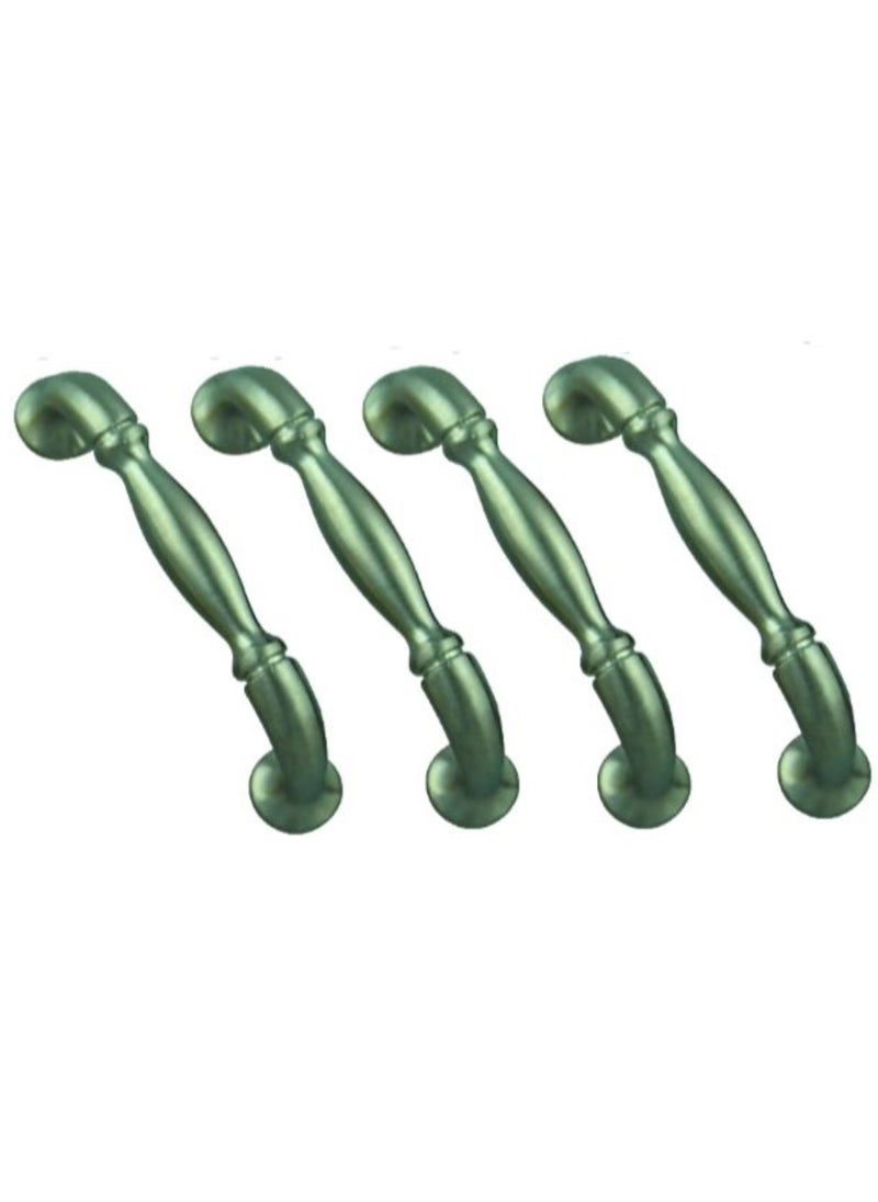 ROBUSTLINE Robustline Highly Quality Zinc Drawer Cupboard Cabinet Handle (Pack of 4) - Silver - 4" - 737 