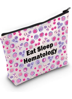 JXGZSO JXGZSO Funny Hematology Gift Eat Sleep Hematology Cosmetic Bag Hematologist Gift Biology Teacher Gift 