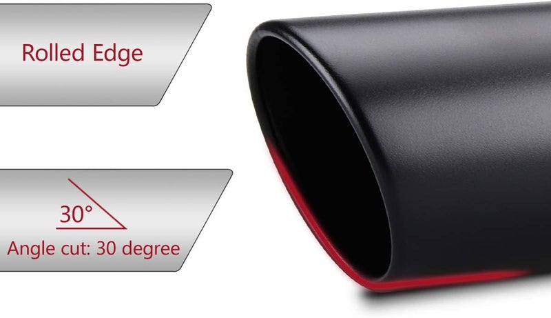 LCGP Diesel Truck Exhaust Tip - 4" Inlet, 6" Outlet, 18" Long, Black Powder Coated - Image 5