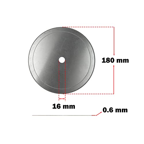 Flyshop 7 UltraThin Diamond Lapidary Saw Blade Cutting Disc Tools 58 Arbor 0026 Rim 180 x 06 x 16mm - Image 3
