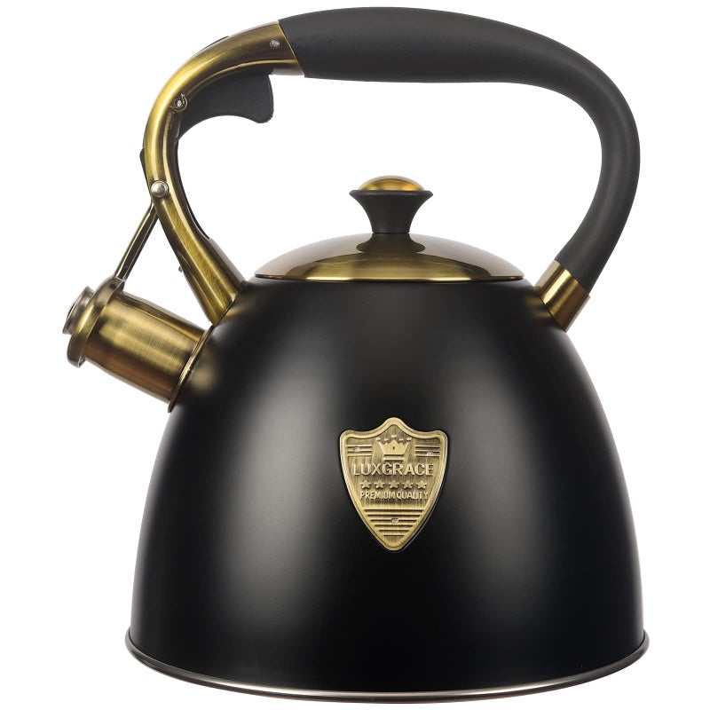 LUXGRACE Tea Kettle 29 Quart Tea Kettles Stovetop Whistling Teapot Stainless Steel Tea Pots for Stove Top Whistle Tea Pot