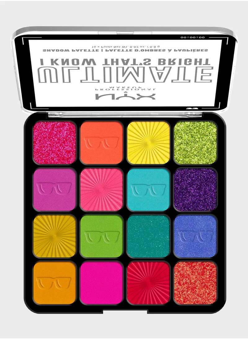 NYX PROFESSIONAL MAKEUP Ultimate Shadow Palette - I Know Thatâ€™S Bright