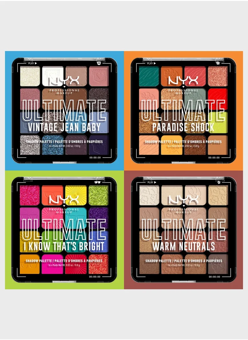 NYX PROFESSIONAL MAKEUP Ultimate Shadow Palette - I Know Thatâ€™S Bright