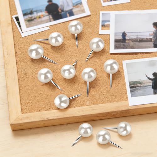 Xioyidun 100 Pcs Pearl White Decorative Push Pins - for Bulletin Board, Corkboard, Photo Wall, Home Office Decor - Image 3