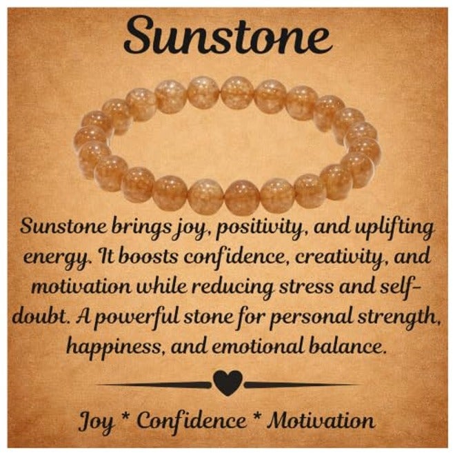 ANAYA AGATE Healing Crystal Bracelet for Women and Men – 8mm Round Beaded Chakra Bracelet for Anxiety Relief – Elastic Adjustable Size Calming Bracelet