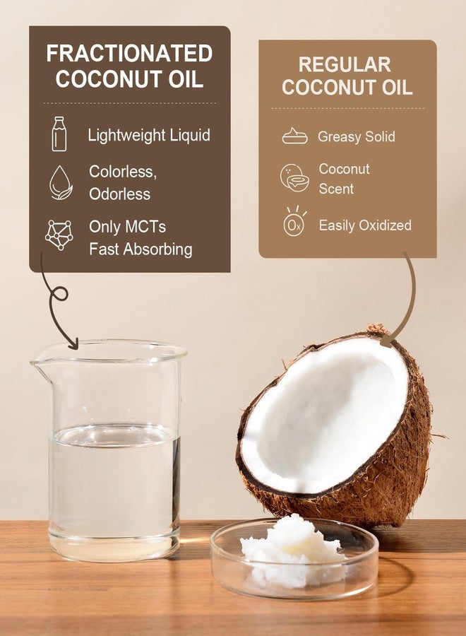 Yoken Organic Fractionated Coconut Oil 16 Fl Oz, Liquid Coconut Oil for skin, Moisturizer for Hair, Face, Body, Carrier Oil for Essential Oils Mixing, Massage, USDA Certified, Hexane Free, Unscented - Image 2