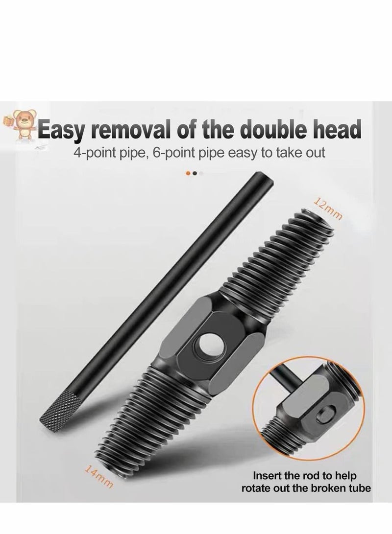 Screw Extractor, 1/2in, 3/4in Pipe Broken Screw Bolt Double Head Extractor Defective Tapped Screw Damaged Pipe Cleaning Fasteners Extractor - Image 3