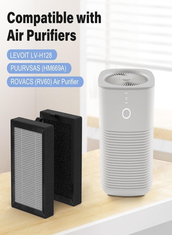 CFKREYA LV-H128 Replacement Filter for LEVOIT LV-H128, PUURVSAS (HM669A), ROVACS (RV60) Air Cleaner Purifier, LV-H128-RF, 8 Pack - Image 2