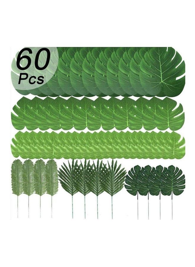 Generic 60-Piece Artificial Palm Leave Bundles Green  - Image 5