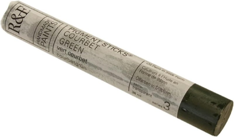 R&F Pigment Stick in Courbet Green - 38ml Oil Paint - Image 1