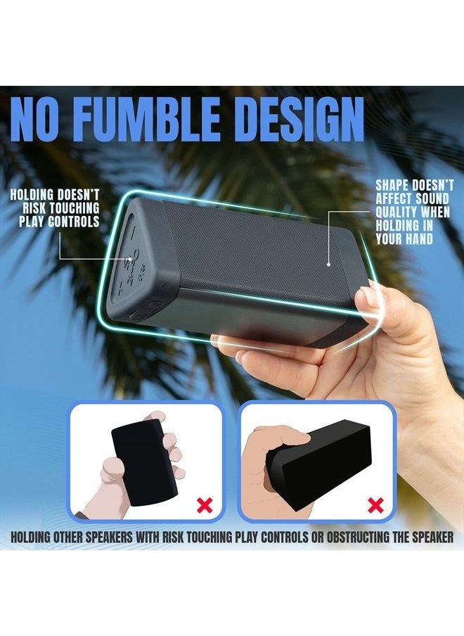Cambridge Soundworks - OontZ Angle 3 Bluetooth Speaker, Portable Wireless Bluetooth 5.0 Speaker, 10 Watts, Crystal Clear Stereo Sound, Rich Bass, IPX5 Water Resistant, Loud Portable Bluetooth Speaker (Black) - Image 1