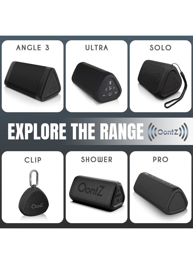Cambridge Soundworks - OontZ Angle 3 Bluetooth Speaker, Portable Wireless Bluetooth 5.0 Speaker, 10 Watts, Crystal Clear Stereo Sound, Rich Bass, IPX5 Water Resistant, Loud Portable Bluetooth Speaker (Black) - Image 1