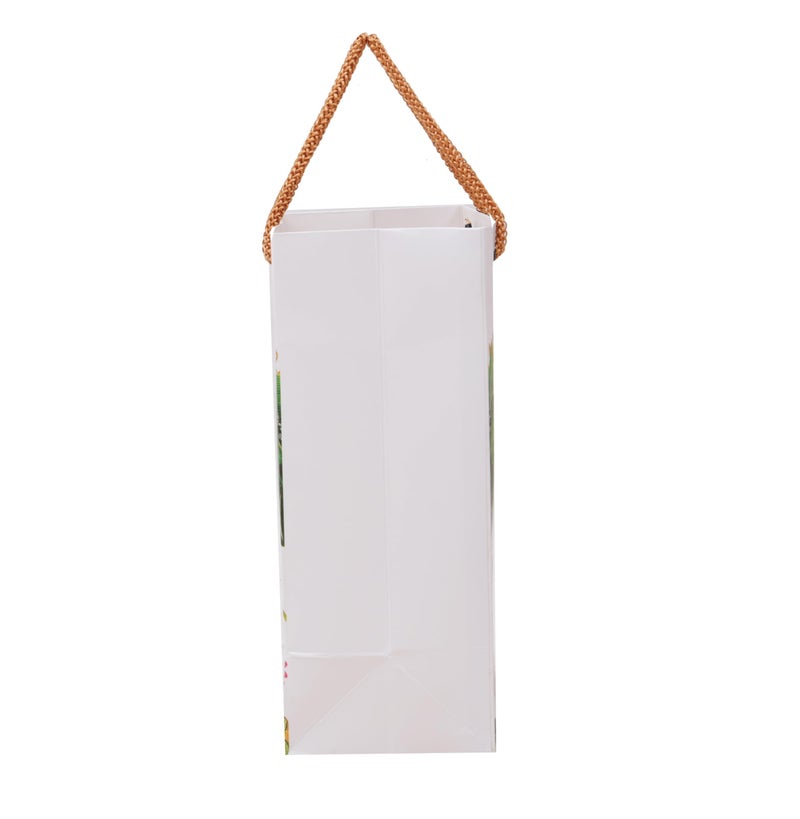 PPJ ® - WEDDING COWS (FLORAL) (10 Pcs.) PAPER CARRY BAG, 10 Inch X 8 Inch X 4 Inch for WEDDING/DIWALI/FUNCTION/ENGAGEMENT/RETURN GIFTS/GIFTS Pack of 10) - Image 3