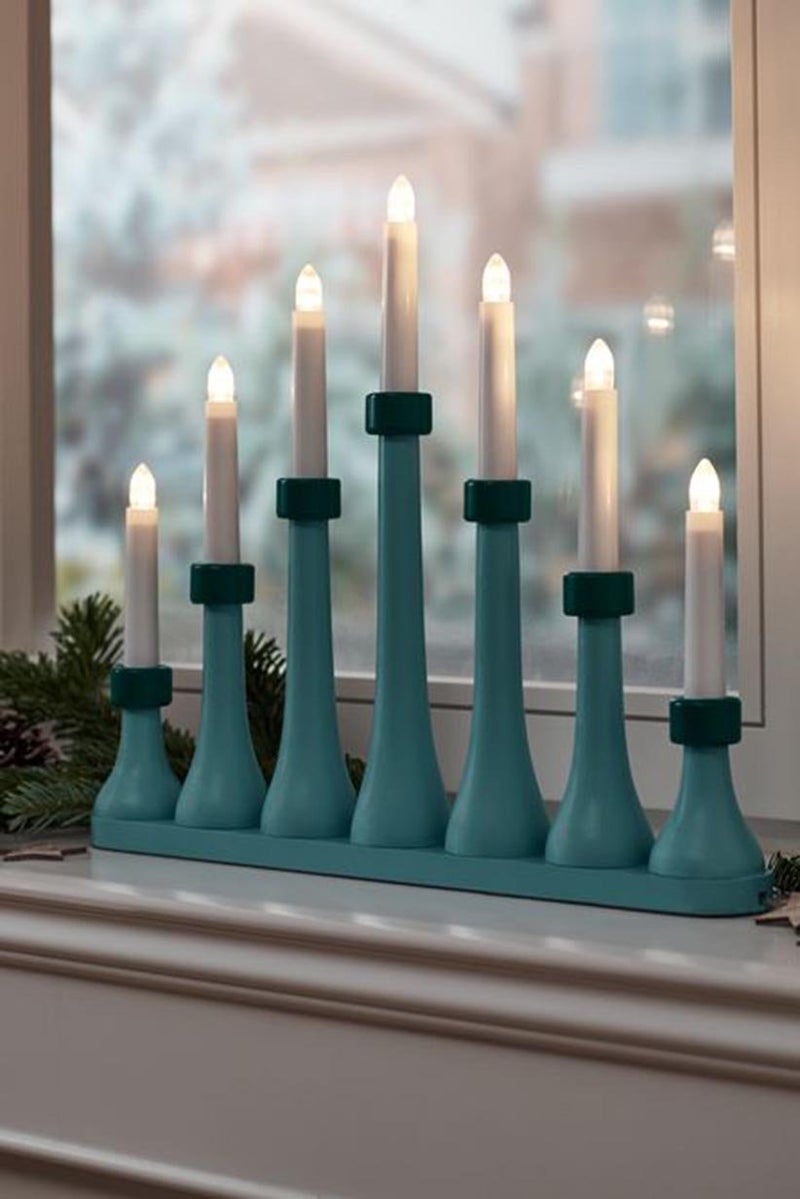Tchibo LED Candle Pyramid, Blue  - Image 1