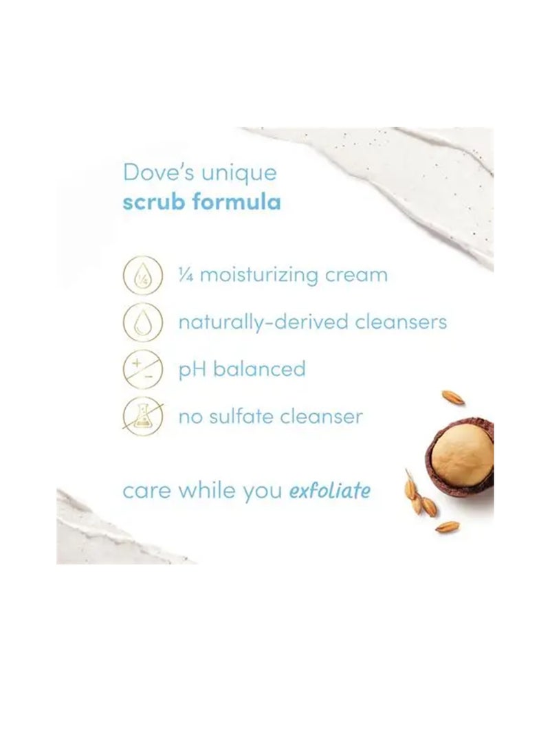 DOVE EXFOLIATING BODY POLISH SCRUB 10.5OZ, 298G, CRUSHED MACADAMIA & RICE MILK, REVEAL VISIBLY SMOOTHER SKIN MACADAMIA & RICE MILK BODY SCRUB THAT NOURISHES SKIN - Image 5