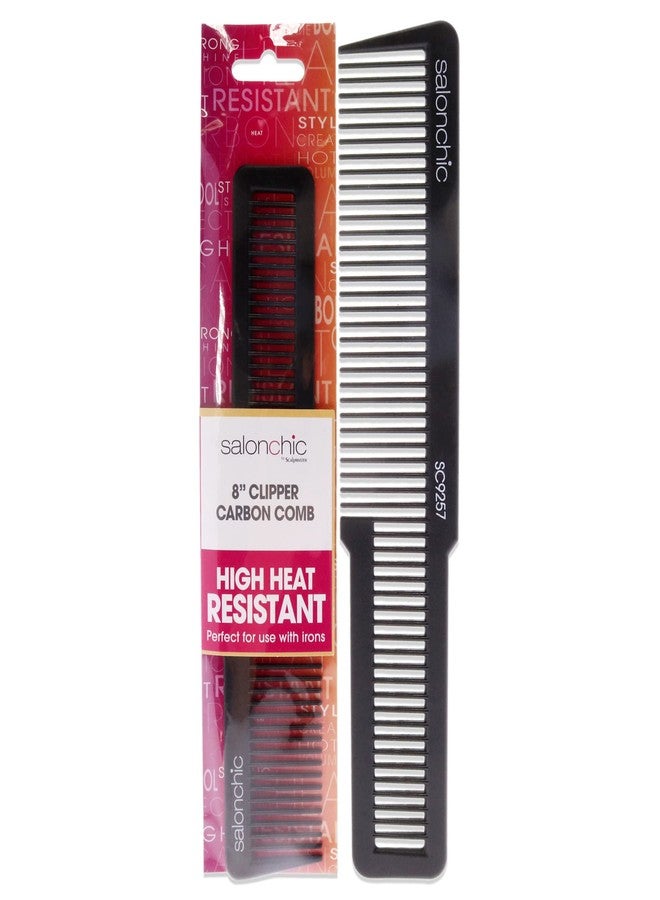 Scalpmaster Salonchic 8" Clipper Carbon Comb #SC9257 - Image 1