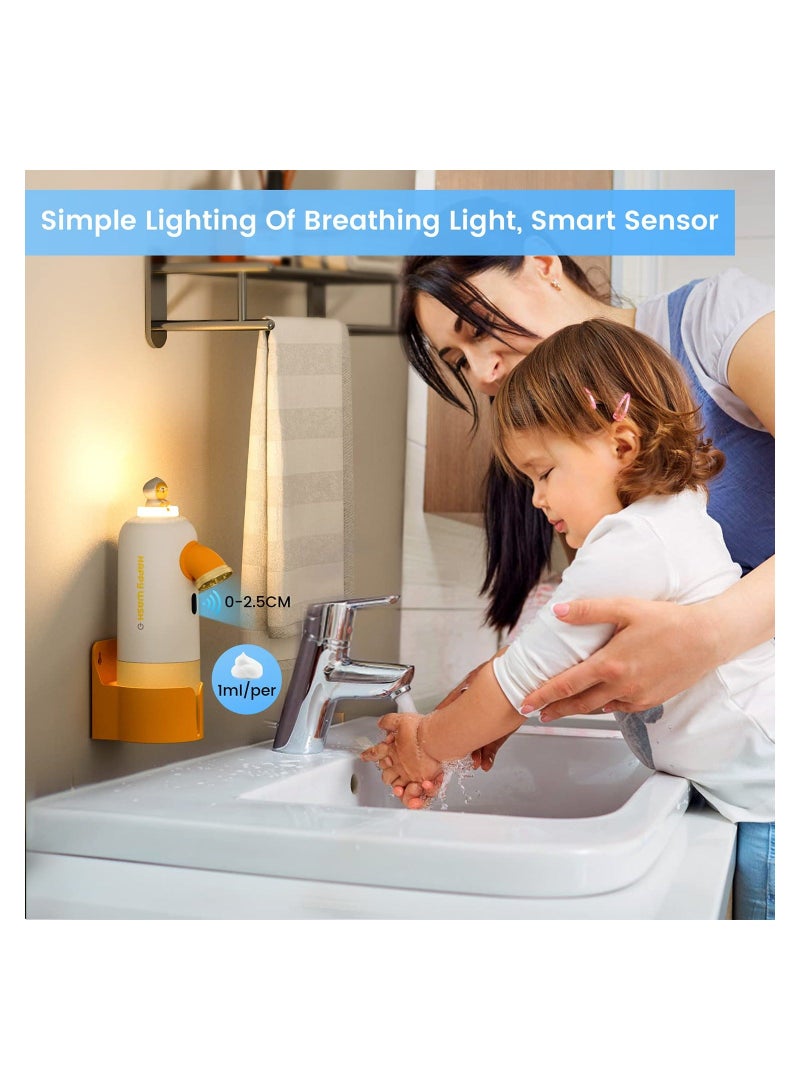 NIBEMINENT High Capacity Automatic Soap Dispenser, Touchless Infrared Dispenser Hygienic Liquid with Breathing Light/Night Light/Waterproof Base Suitable for Bathroom Kitchen Hotel Restaurant  - Image 2