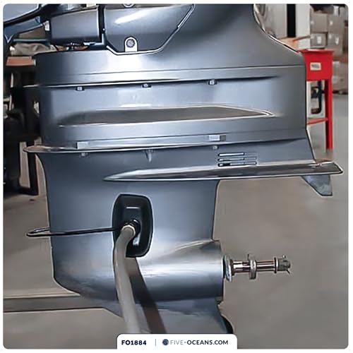 Five Oceans Outboard Motor Muffs, Universal Outboard Motor Flusher, Black PVC Marine Grade Rectangular Muffs, Coated Steel Bracket, Includes Garden Hose Connector and Quick Connect Adapter - FO1884 - Image 3