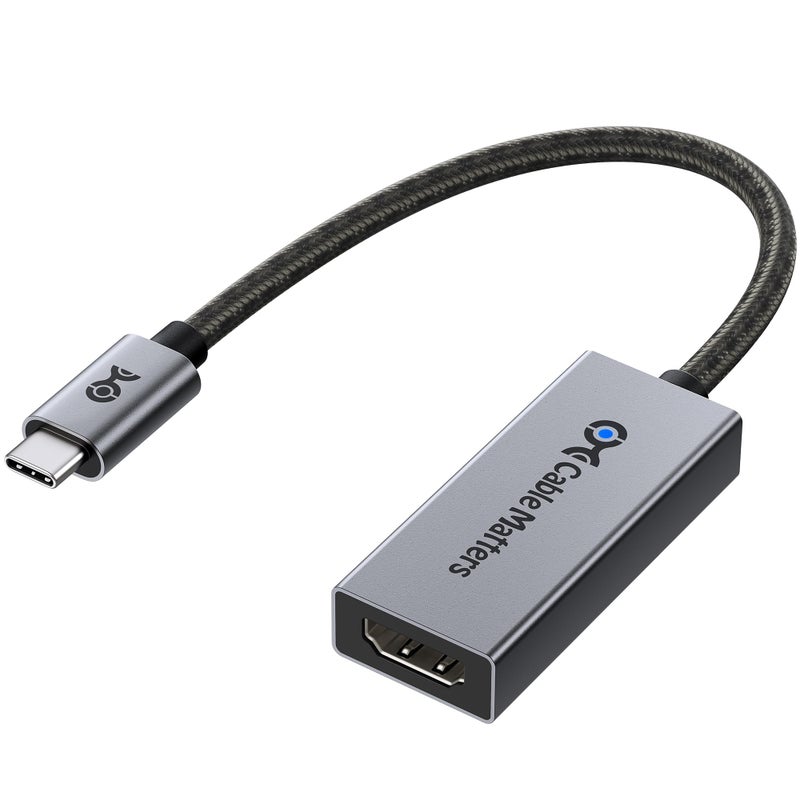 Cable Matters محول كابل ماترز USB C إلى HDMI 2.1 أحادي الاتجاه بسرعة 48 جيجابت في الثانية، يدعم 8K 60Hz / 4K 240Hz HDR، متوافق مع Thunderbolt 4 إلى HDMI2.1، محول HDMI 2.1 إلى USB C، متوافق مع Thunderbolt 5 - حتى 4K@60Hz لنظام macOS - Image 1