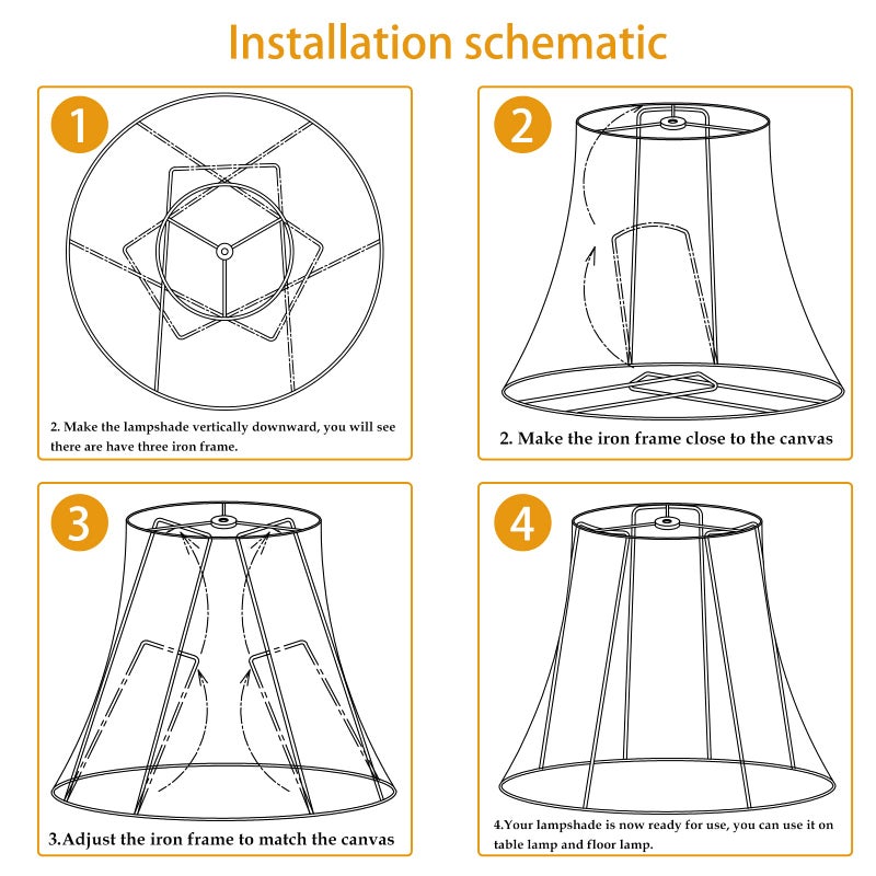 TOOTOO STAR Drum lamp shades, 12x16x11in Printed Floral Lamp shades, 1 Pack Lamp Shades for Table Lamps, Floor Lamps (Spider Fitter) - Image 3