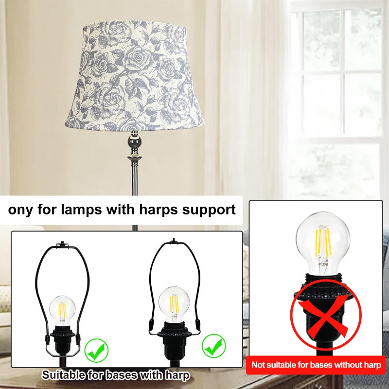 TOOTOO STAR Drum lamp shades, 12x16x11in Printed Floral Lamp shades, 1 Pack Lamp Shades for Table Lamps, Floor Lamps (Spider Fitter) - Image 4