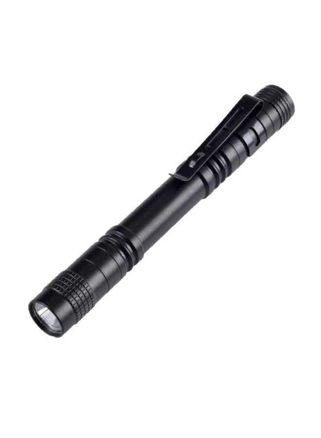 Portable Mini LED Flashlight Aluminum Alloy Pen-shaped Household Flashlight AAA Outdoor Strong Flashlight-Color:317 White Light Short Style 9.1cm (excluding Battery)  - Image 5