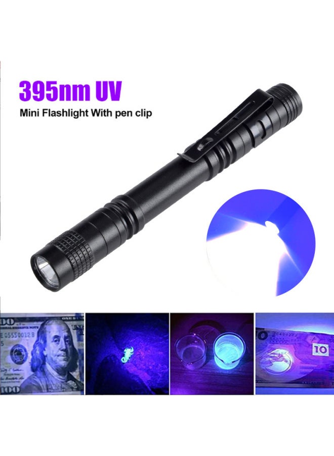 Portable Mini LED Flashlight Aluminum Alloy Pen-shaped Household Flashlight AAA Outdoor Strong Flashlight-Color:317 White Light Short Style 9.1cm (excluding Battery)  - Image 3