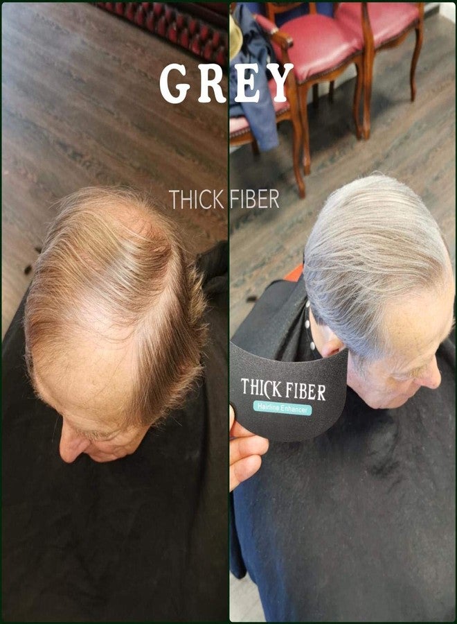 THICK FIBER Hair Fibers for Thinning Hair & Bald spots (GRAY) - 25g Bottle - Conceals Hair Loss in Seconds - Hair Powder for Women & Men - Image 5