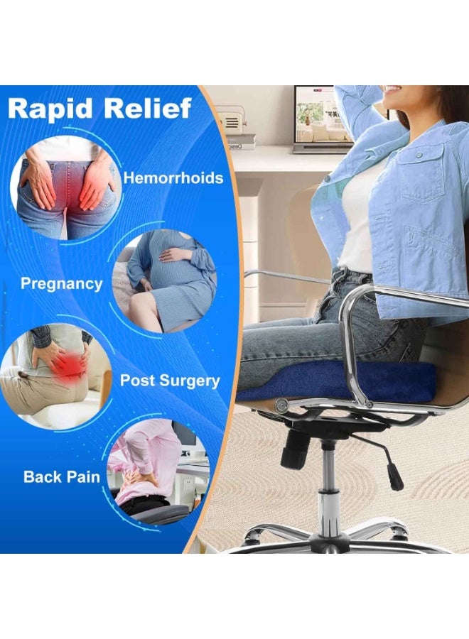 Memory Foam Seat Cushion,Massage Donut Pillow,Anti Hemorrhoids Hip Push Up Yoga,Coccyx Orthopedic Seat Cushion,Comfort Tailbone Pillow, Coccyx Donut Cushion for Home Office Car Chair (For Women) - Image 5