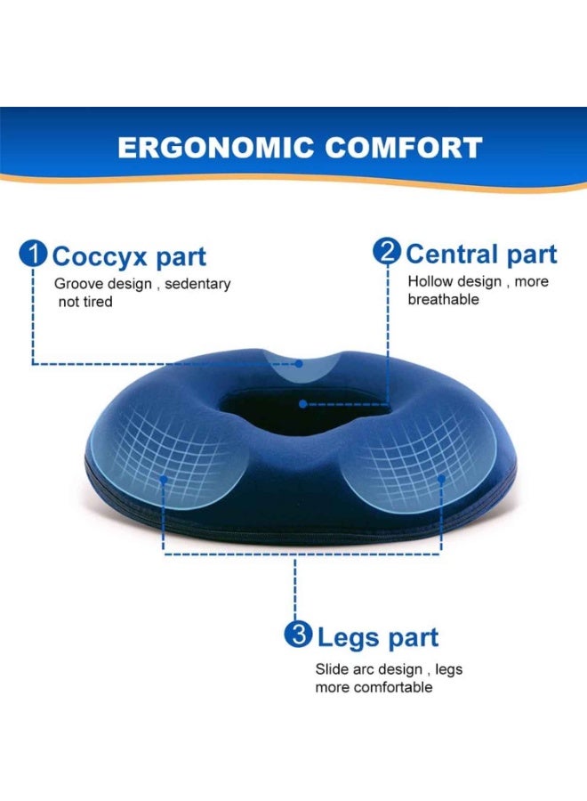 Memory Foam Seat Cushion,Massage Donut Pillow,Anti Hemorrhoids Hip Push Up Yoga,Coccyx Orthopedic Seat Cushion,Comfort Tailbone Pillow, Coccyx Donut Cushion for Home Office Car Chair (For Women) - Image 2