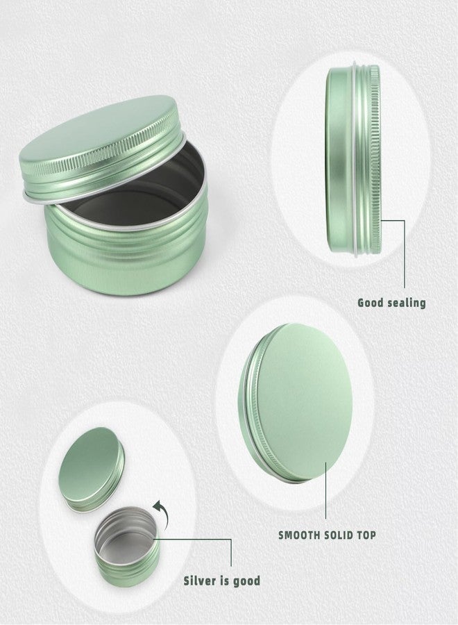 LIYAR 1 oz Container Aluminum Tin Jars 48 Pack Candle Tins Salve Tins Versatile Small Containers with Lids Metal Tin for Balms,Spices,Salve,Crafts(Light Green) - Image 4