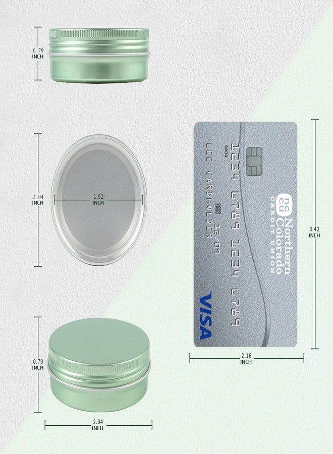 LIYAR 1 oz Container Aluminum Tin Jars 48 Pack Candle Tins Salve Tins Versatile Small Containers with Lids Metal Tin for Balms,Spices,Salve,Crafts(Light Green) - Image 2