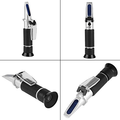 Walfront Professional Hand Held Accurate Refractometer Salinity Refractometer 0-100‰ Cutting Oil Fluid Refractometer 0-32%(#1) - Image 3