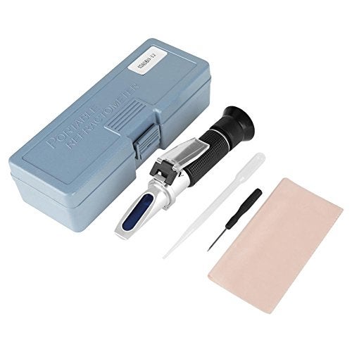 Walfront Professional Hand Held Accurate Refractometer Salinity Refractometer 0-100‰ Cutting Oil Fluid Refractometer 0-32%(#1) - Image 1