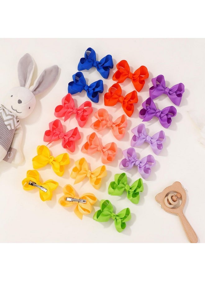 choicbaby 58pcs 3 Inches Grosgrain Ribbon Pinwheel Hair Bows Alligator Clips Hair Barrettes Accessories for Baby Girls Kids Toddlers Teens 29 Colors in Pairs  - Image 5