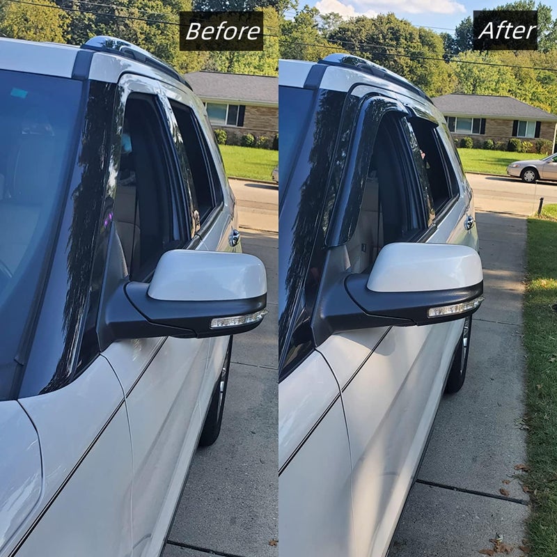 Puermto Waterproof Sunproof Side Window Wind Deflector Set for 2009-2017 Chevrolet Traverse - Image 4