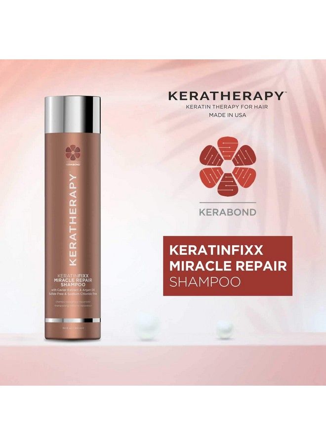 KERATHERAPY Argan Oil Based Keratinfixx Repair Keratin Shampoo From Keratherapy Sulphate Free Paraben Free Sodium Chloride Free Repairs Hair Reduces Frizz Makes Hair Smooth And Shiny Colour Safe Unisex 300 Ml - Image 3