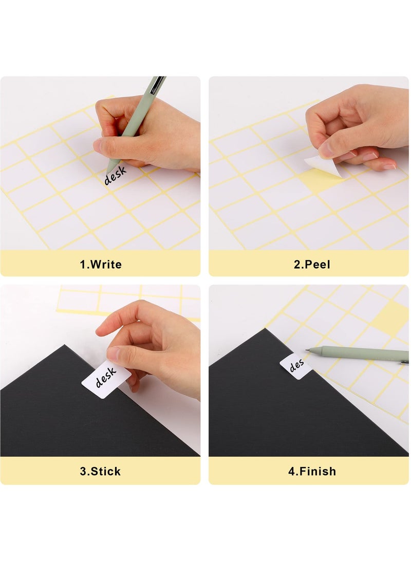 SYOSI - 480 Pcs Matte White Labels Stickers, 2.5 x 3.9 cm, Small Blank Removable Price Tags, Ideal for Jar, Box, File Folders, Perfect for School, Office, Kitchen, Compatible with Laser Ink Jet Printers - Image 1
