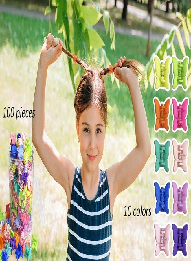 BEBEEPOO Mini Butterfly Hair Claw Clips, Butterfly Hair Clips for Girls 100 Pack -10 Assorted Colorful Hair Accessories for Girls and Women - 90s Y2K Cute, Small - Image 5