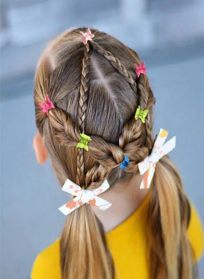BEBEEPOO Mini Butterfly Hair Claw Clips, Butterfly Hair Clips for Girls 100 Pack -10 Assorted Colorful Hair Accessories for Girls and Women - 90s Y2K Cute, Small - Image 4