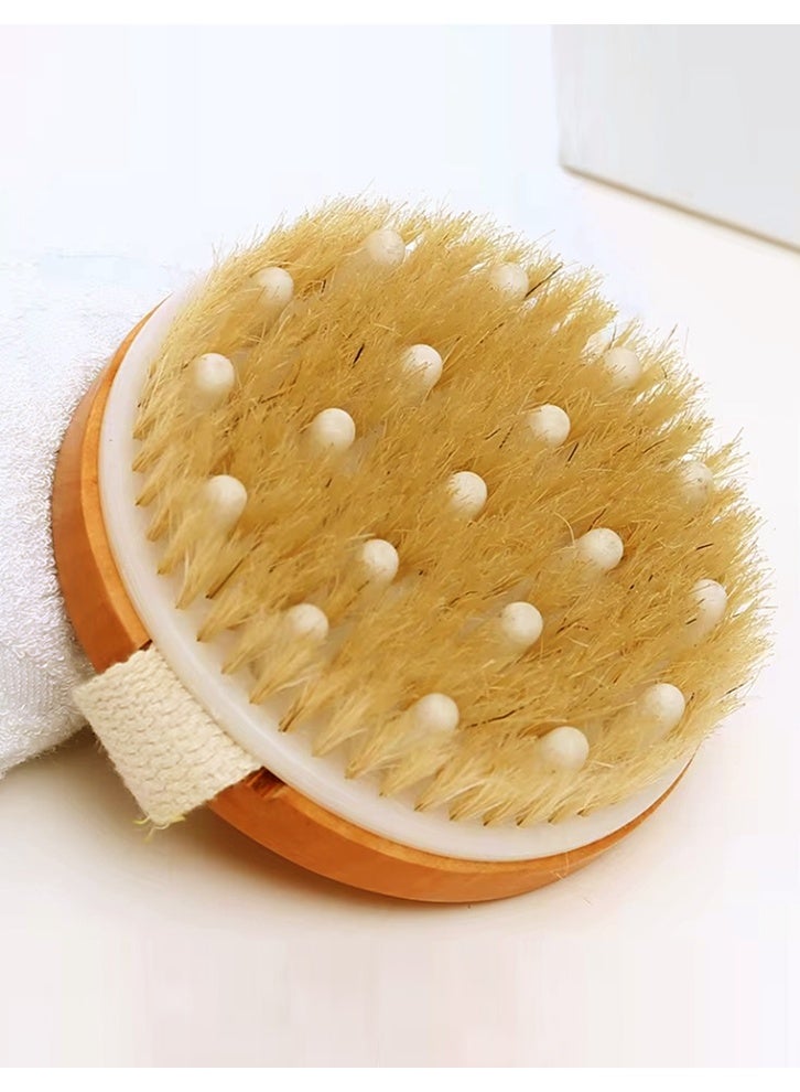 SAKOON Dry and Bath Body Brush, Reduce Cellulite, Dry Brush for Cellulite and Lymphatic Drainage, Exfoliating Brush with Soft Massage Nodules, Shower Brush Body Scrubber - Image 3