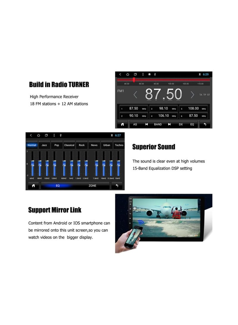 SHEZA STAR Android Car Stereo for Toyota Rush 2018-2024 1GB RAM 32GB ROM  Mirror-Link Wi-Fi BT, Radio GPS Navigation, 9 Inch IPS Touch Screen with Backup Camera Included - Image 2