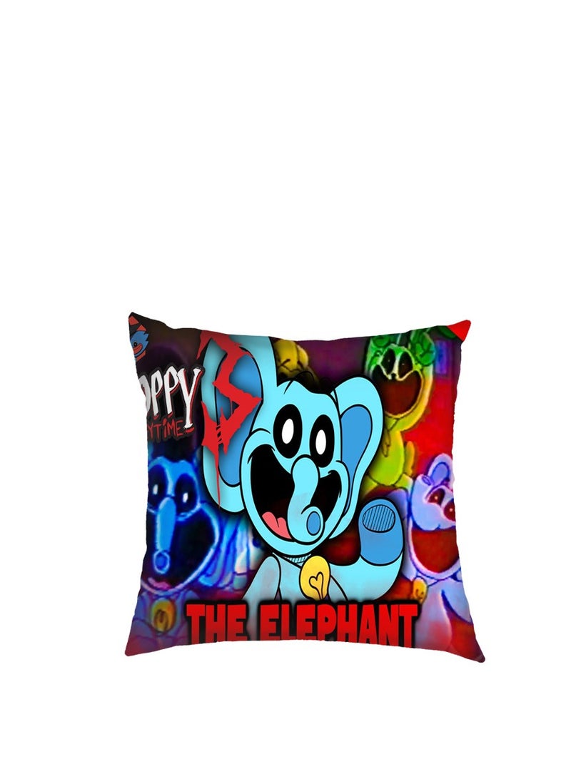 XiuWoo Smiling Critters Throw Pillow Covers,Case Cover Square Cushion Cover,Smiling Critters Cartoon peripheral,Animal Cushion Covers Pillow Case Cover for Sofa Car Bedroom Home Decor - Image 1