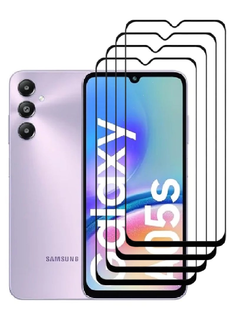 AINA 4 Pieces Tempered Glass Screen Protector 5D Designed For Samsung Galaxy A05s Full Glue Edge to Edge Full Screen Coverage And Bubble Free - Image 1