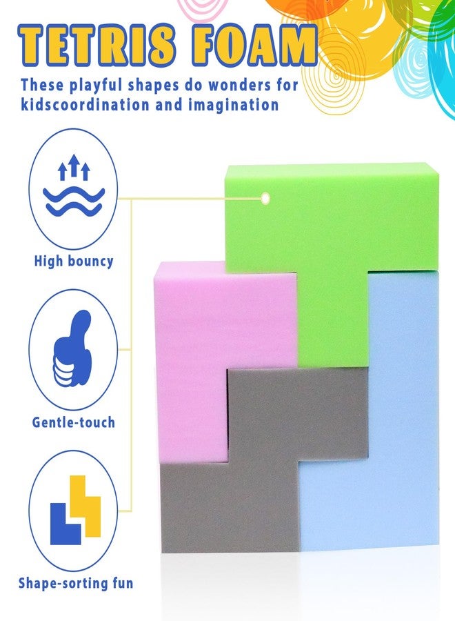 UHAPPYEE Geometric Shaped Foam Pit Cubes - Soft Foam Building Blocks for Kids, Colorful Stacking Toys, Safe Durable Indoor/Outdoor Play, Classic Geometric-shaped Design for Early Childhood Development - Image 3
