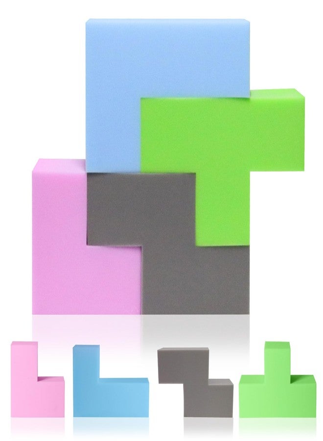 UHAPPYEE Geometric Shaped Foam Pit Cubes - Soft Foam Building Blocks for Kids, Colorful Stacking Toys, Safe Durable Indoor/Outdoor Play, Classic Geometric-shaped Design for Early Childhood Development - Image 1